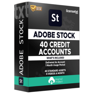 adobe stock 40 credits account